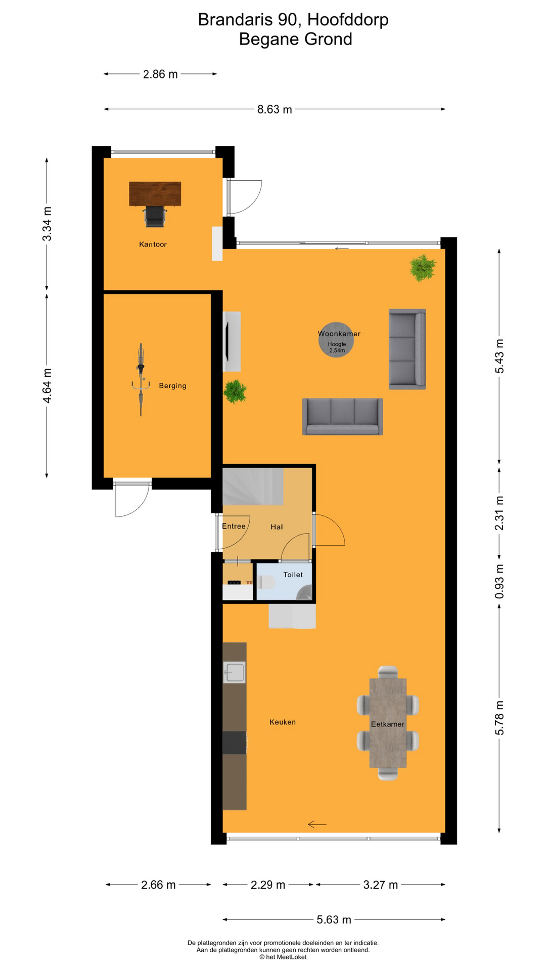 Brandaris 90 , 2134 XT Hoofddorp map